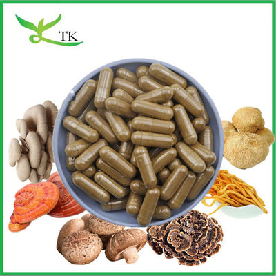 Massello Leoni Maglia Cordyceps Paesino Coda Maitake Reishi Chaga Funghi Estratto in Polvere Capsule