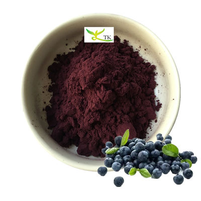 Miglior prezzo all'ingrosso Extracto di mirtillo naturale al 25% in polvere Antocianina al 5% di grado alimentare